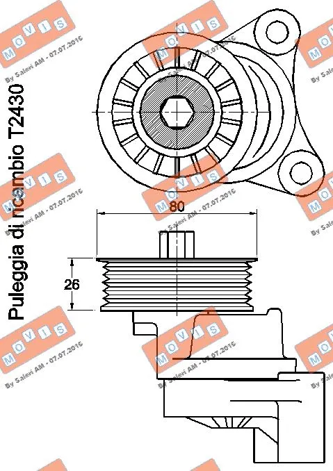 Belt Tensioner, V-ribbed belt