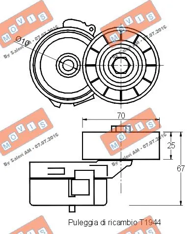 Belt Tensioner, V-ribbed belt