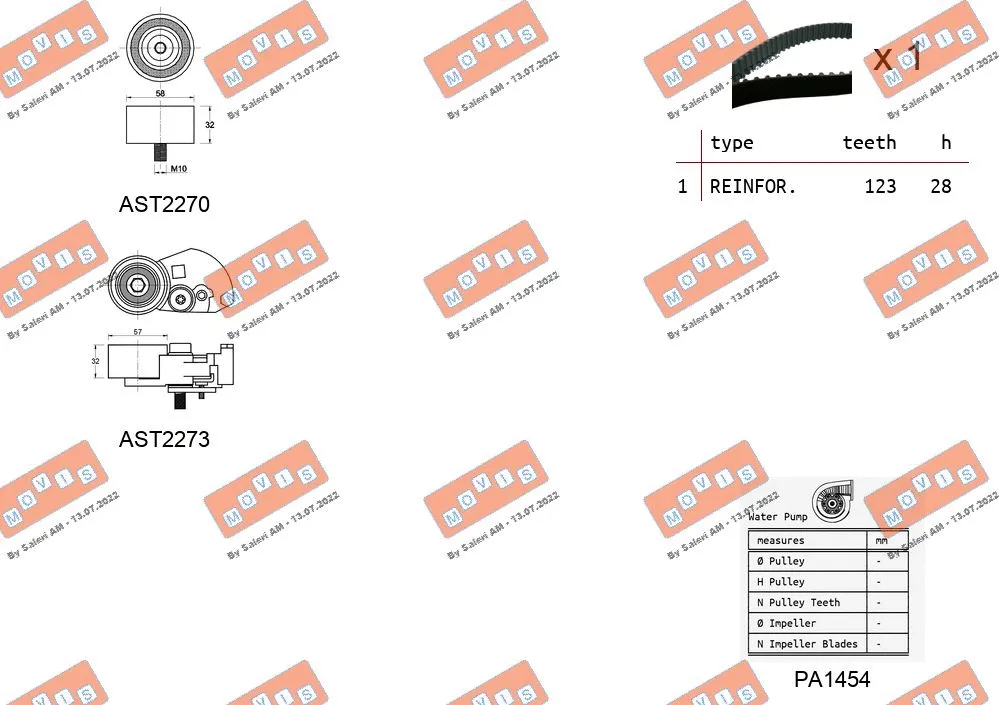 Water Pump & Timing Belt Kit
