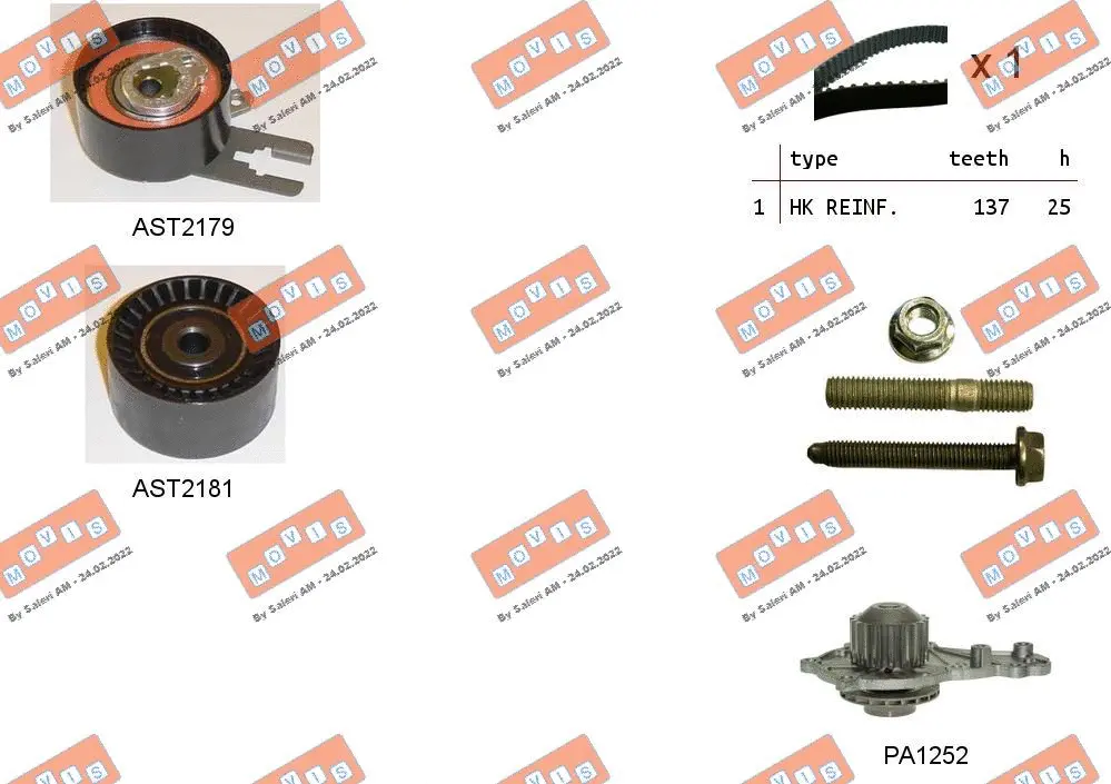 Water Pump & Timing Belt Kit (ASTK0864PA)