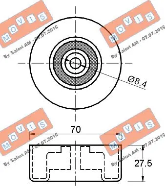 Deflection/Guide Pulley, V-ribbed belt