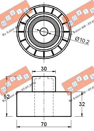 Deflection/Guide Pulley, timing belt