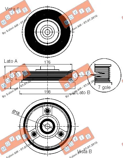 Belt Pulley, crankshaft