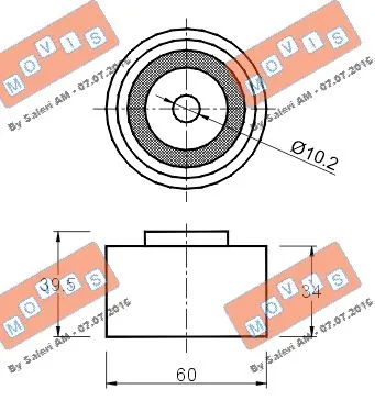 Deflection/Guide Pulley, timing belt