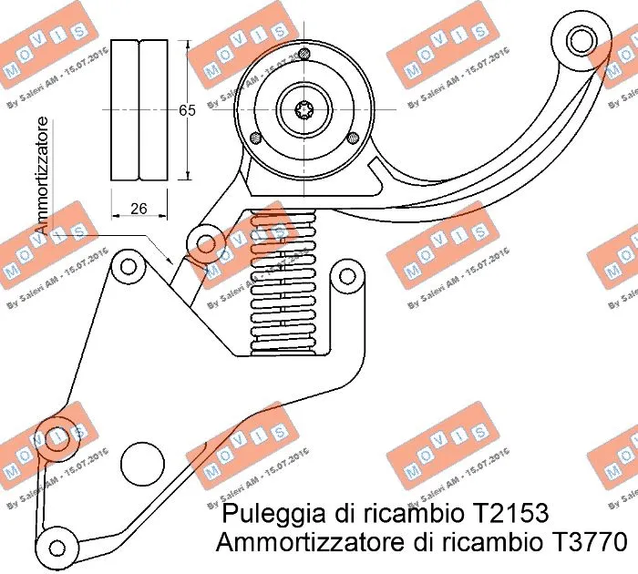 Belt Tensioner, V-ribbed belt