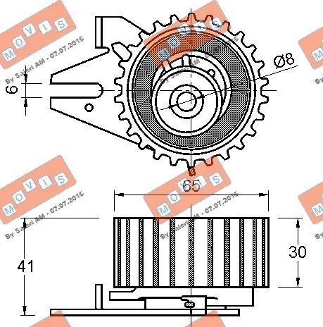 Deflection/Guide Pulley, timing belt