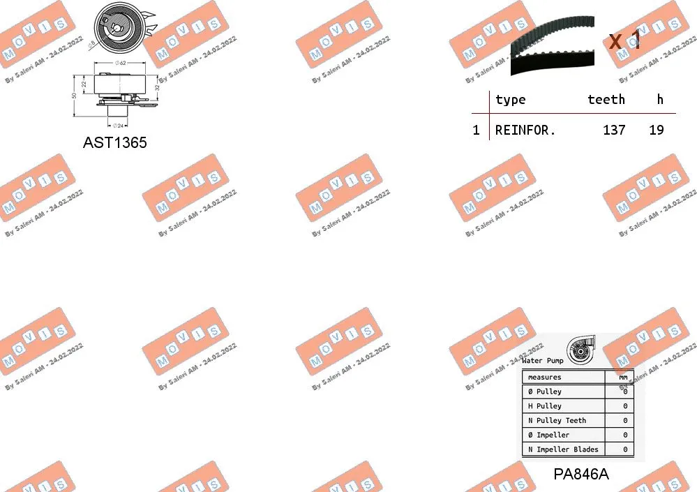 Water Pump & Timing Belt Kit
