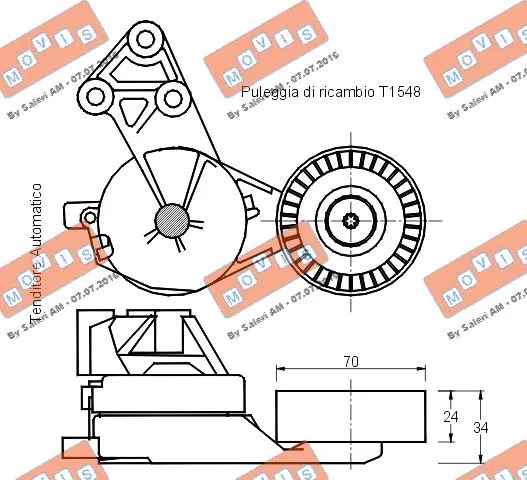 Belt Tensioner, V-ribbed belt