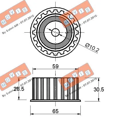 Deflection/Guide Pulley, timing belt