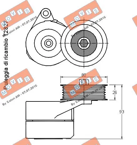 Belt Tensioner, V-ribbed belt