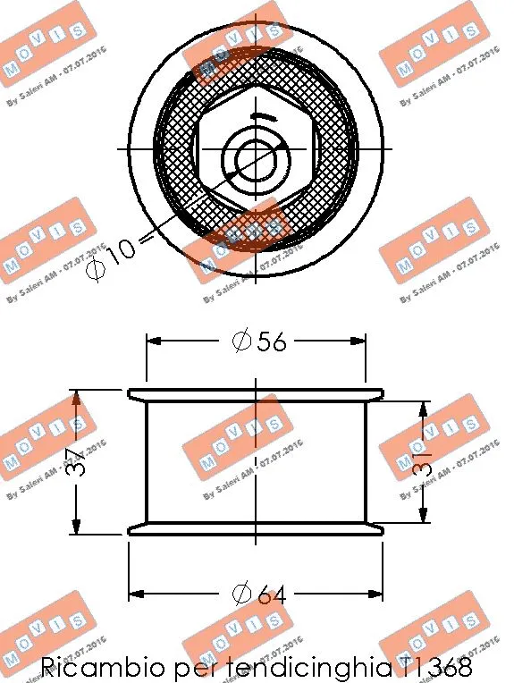 Deflection/Guide Pulley, timing belt