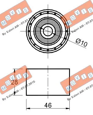 Deflection/Guide Pulley, timing belt