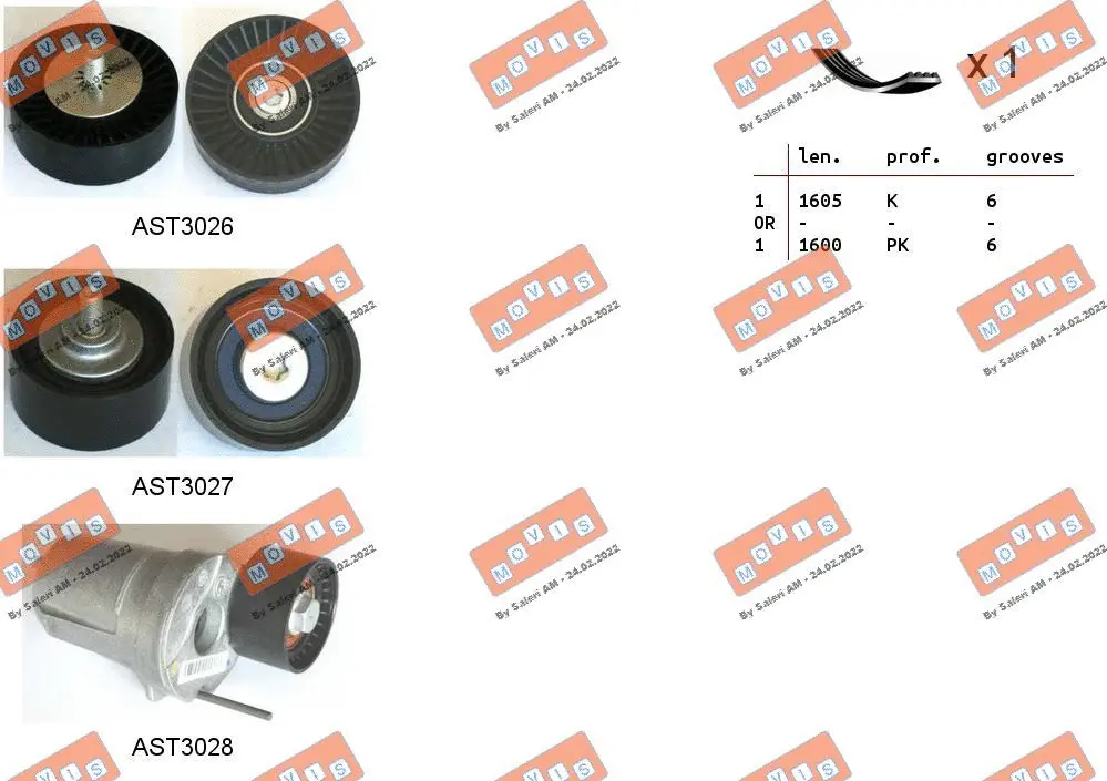 V-Ribbed Belt Set (ASTA0083)