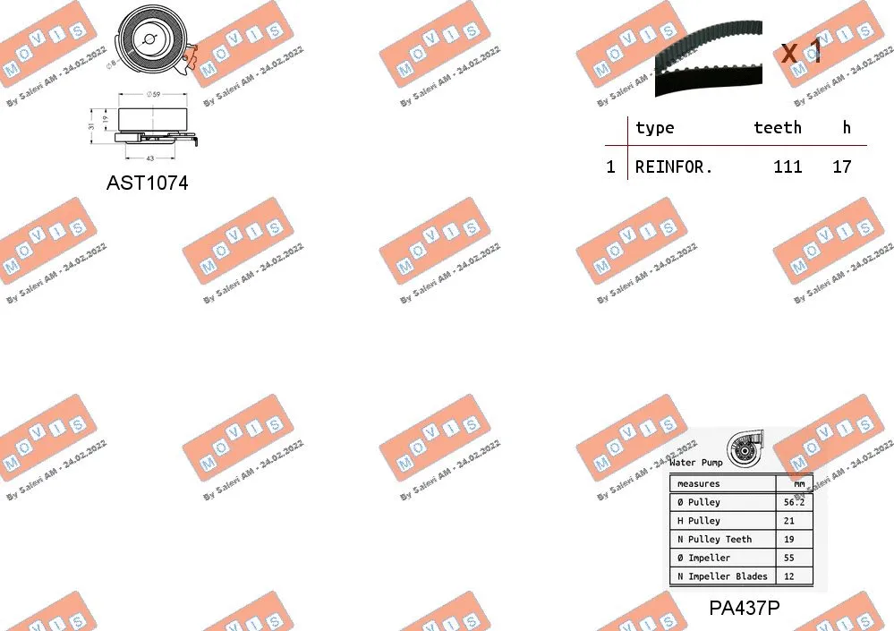 Water Pump & Timing Belt Kit