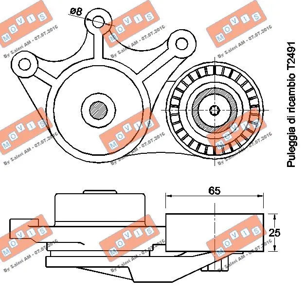 Belt Tensioner, V-ribbed belt