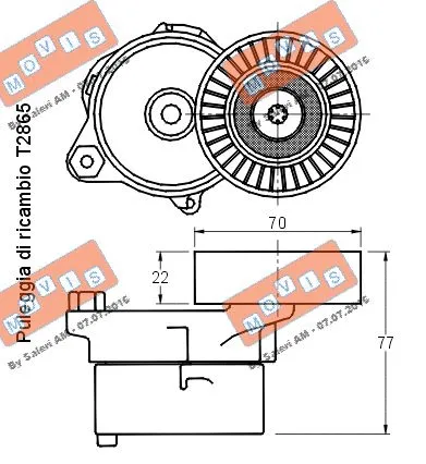 Belt Tensioner, V-ribbed belt