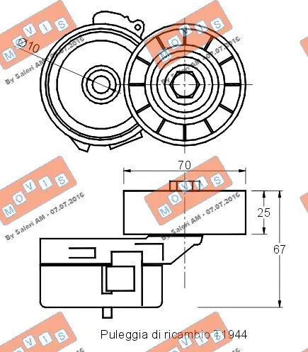 Belt Tensioner, V-ribbed belt