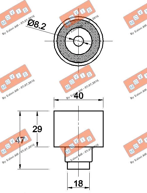 Deflection/Guide Pulley, timing belt