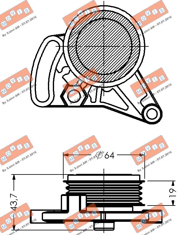 Belt Tensioner, V-ribbed belt