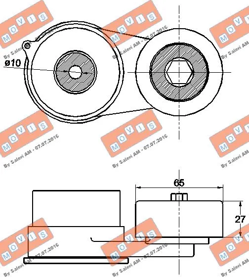 Belt Tensioner, V-ribbed belt