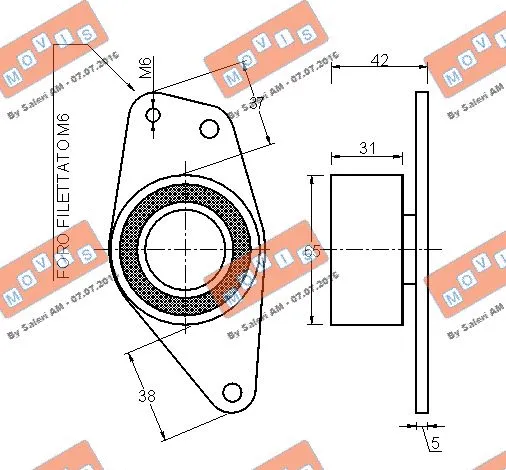 Deflection/Guide Pulley, timing belt