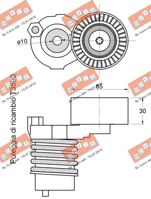 Belt Tensioner, V-ribbed belt