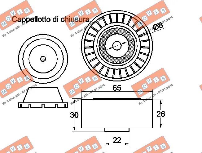 Deflection/Guide Pulley, V-ribbed belt