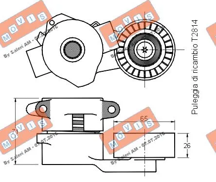 Belt Tensioner, V-ribbed belt
