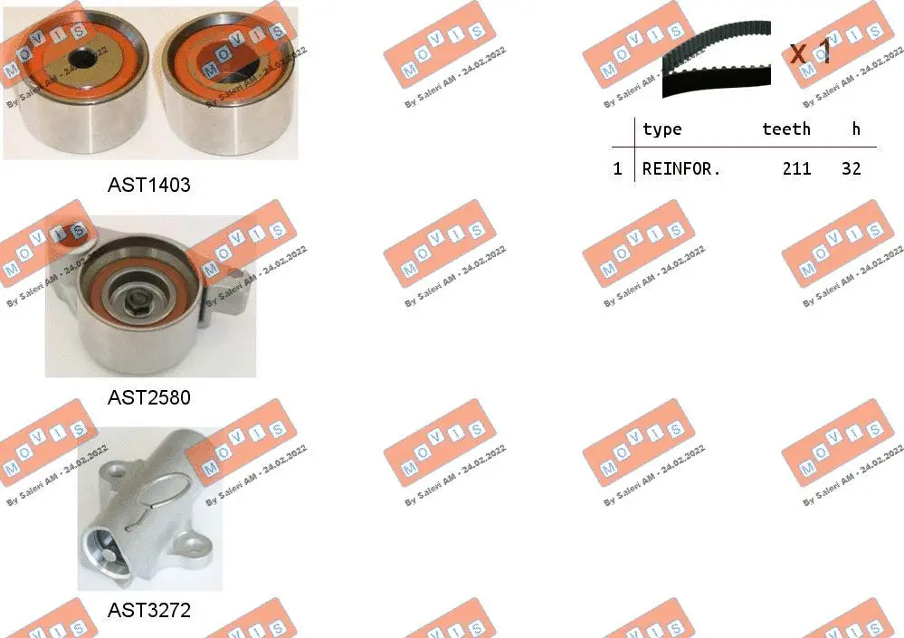 Timing Belt Kit (ASTK1251)