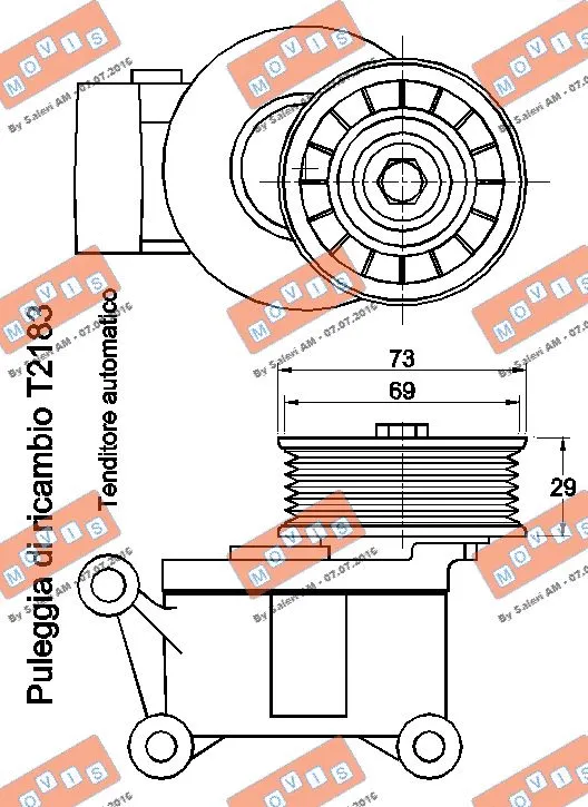 Belt Tensioner, V-ribbed belt