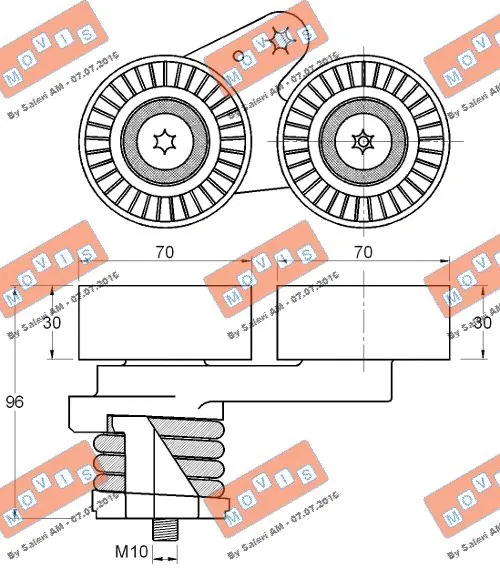 Belt Tensioner, V-ribbed belt