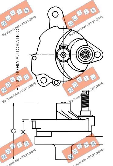 Belt Tensioner, V-ribbed belt