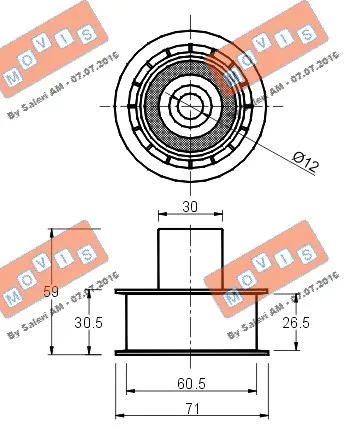 Deflection/Guide Pulley, timing belt