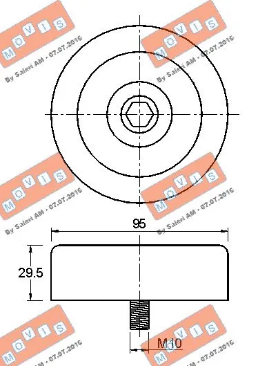 Deflection/Guide Pulley, V-ribbed belt