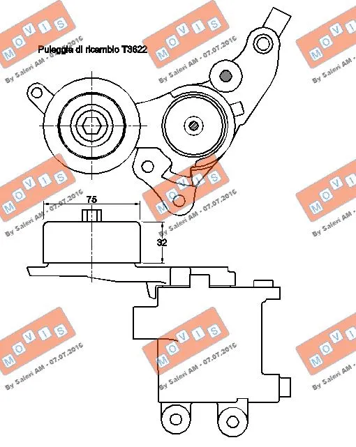 Belt Tensioner, V-ribbed belt
