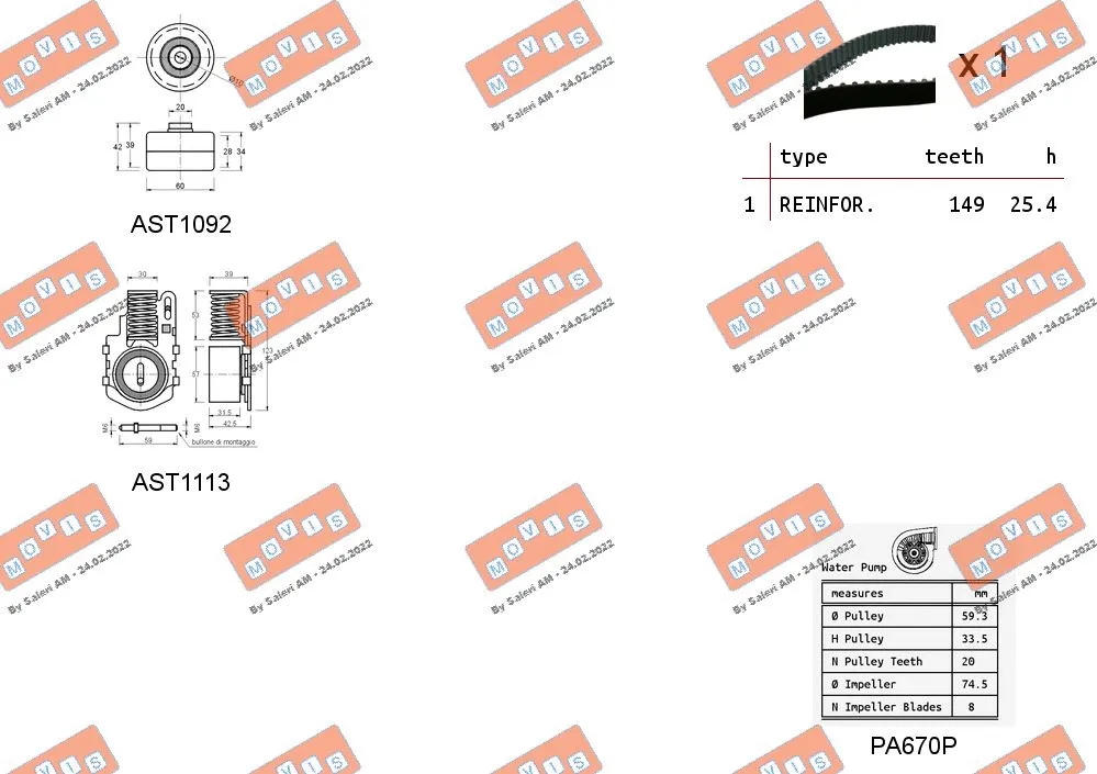 Water Pump & Timing Belt Kit