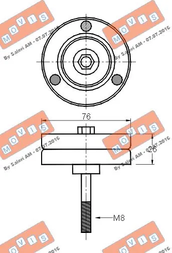 Deflection/Guide Pulley, V-ribbed belt