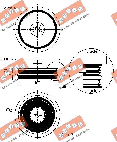 Belt Pulley, crankshaft