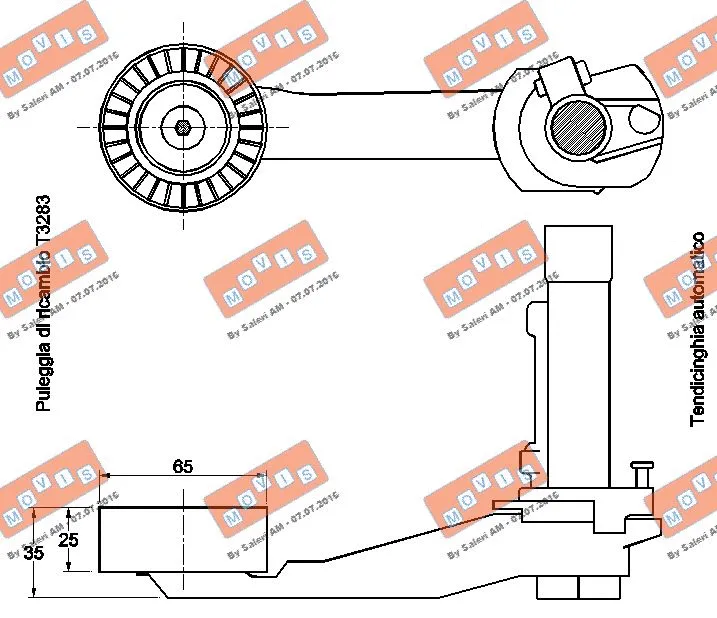 Belt Tensioner, V-ribbed belt