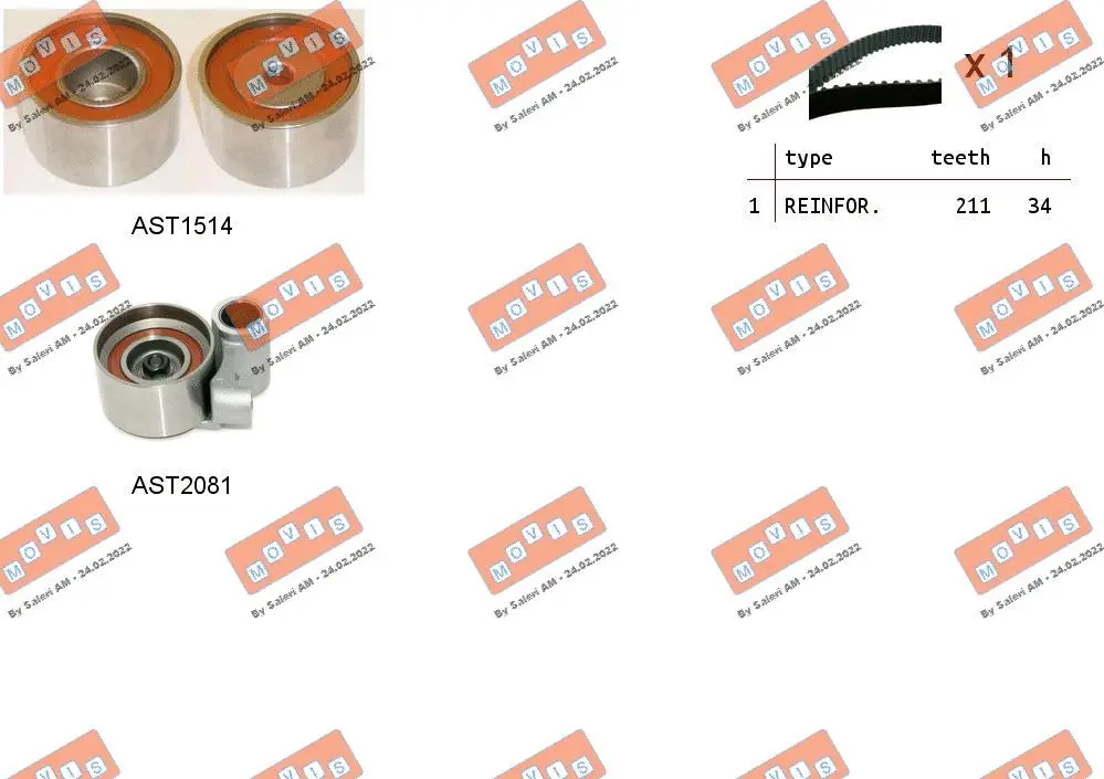 Timing Belt Kit (ASTK1284)