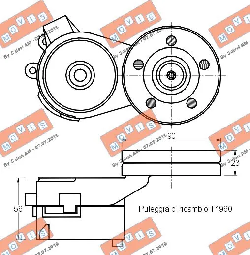 Belt Tensioner, V-ribbed belt