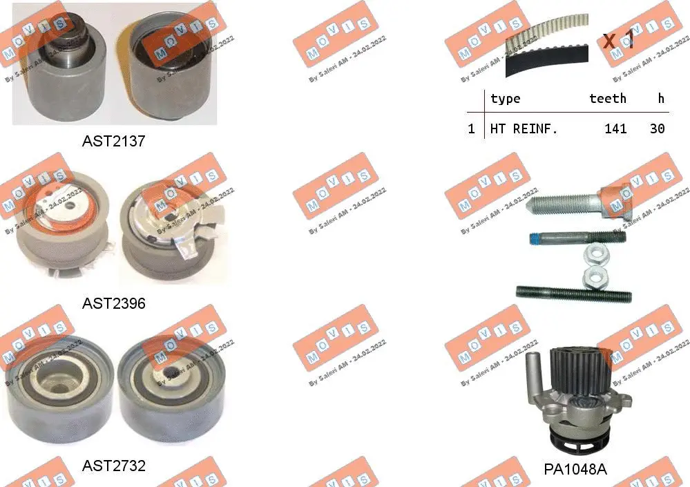 Water Pump & Timing Belt Kit (ASTK1090PA)