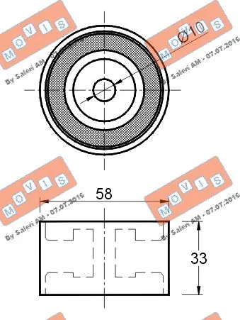 Deflection/Guide Pulley, timing belt