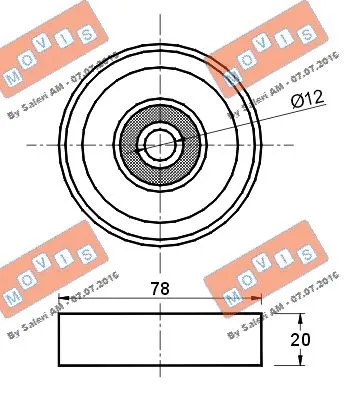 Deflection/Guide Pulley, V-ribbed belt