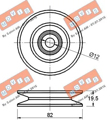 Deflection/Guide Pulley, V-ribbed belt