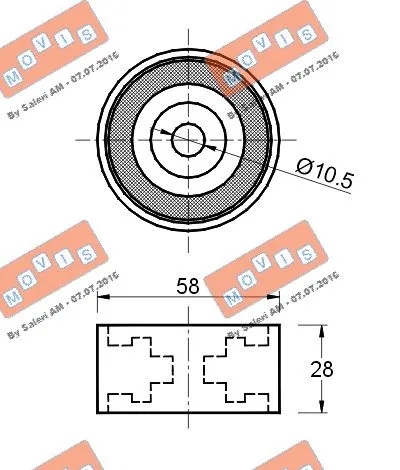 Deflection/Guide Pulley, timing belt