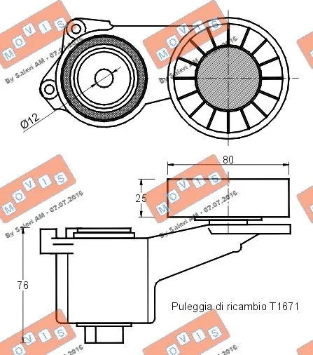 Belt Tensioner, V-ribbed belt
