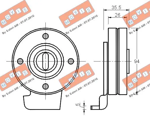Belt Tensioner, V-ribbed belt