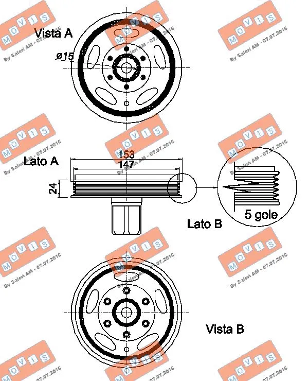 Belt Pulley, crankshaft
