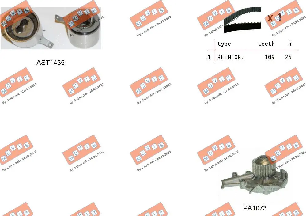 Water Pump & Timing Belt Kit (ASTK1121PA)
